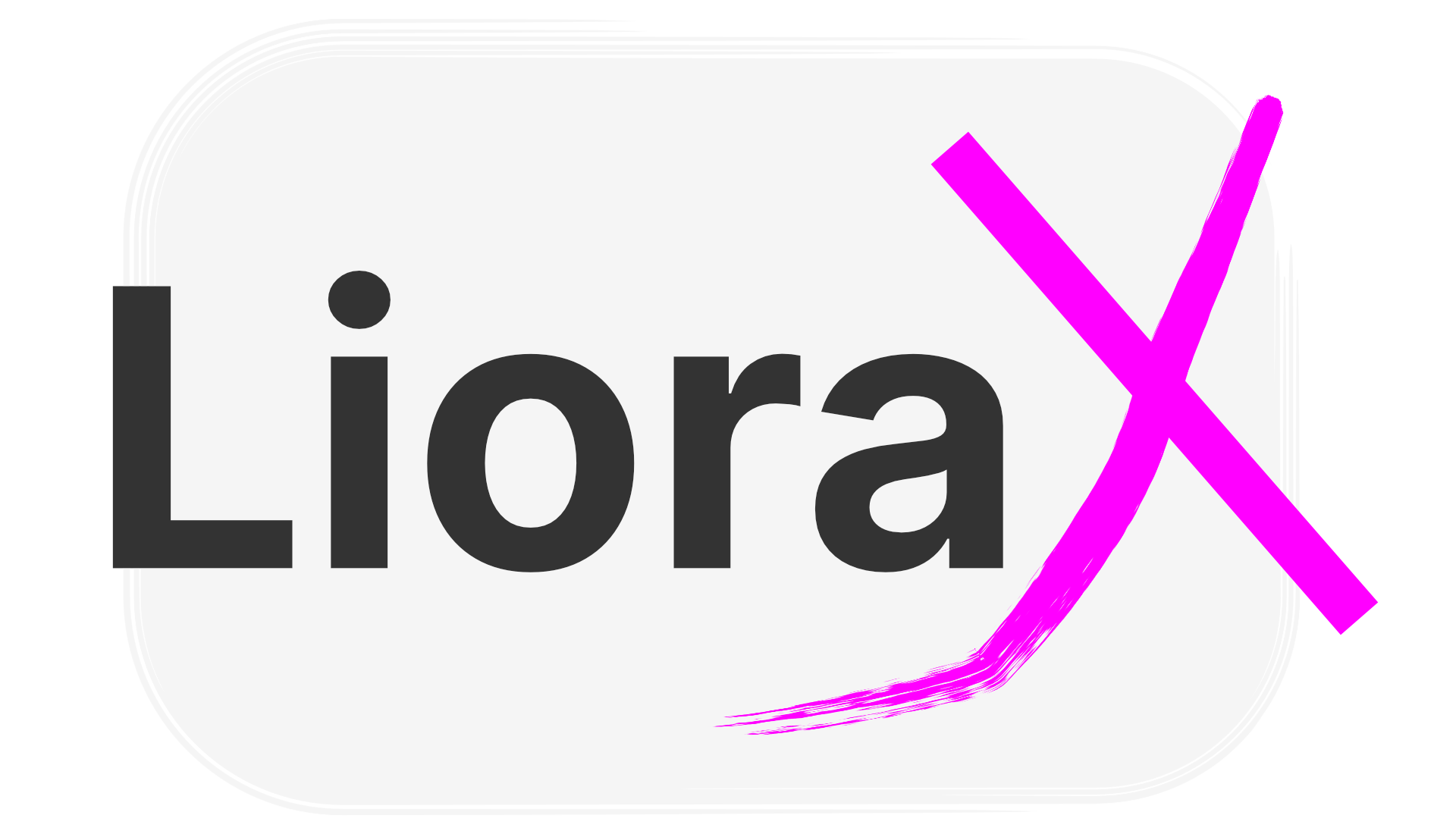 Schriftzug LioraX auf hellem Hintergrund